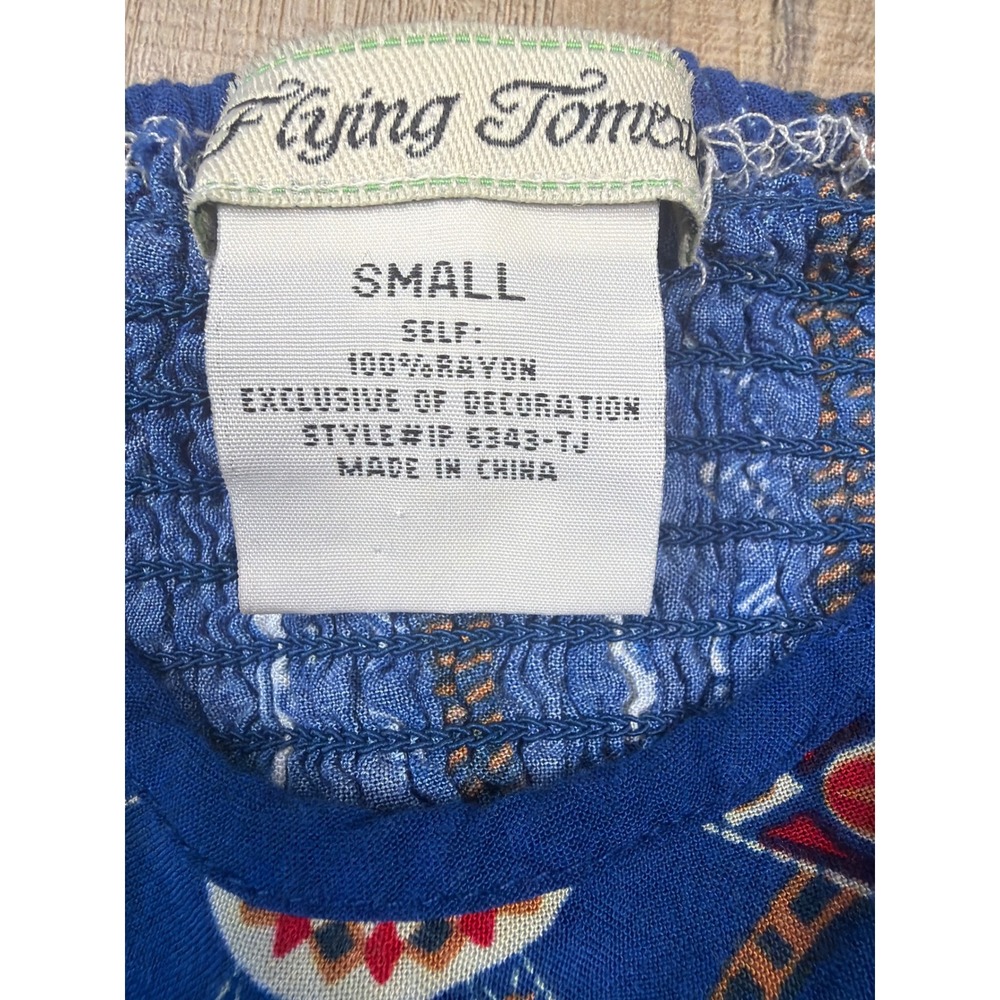 Flying Tomato Anthropologie Blue Boho Tie Front‎ Wide Leg Jumpsuit Small - Picture 4 of 8